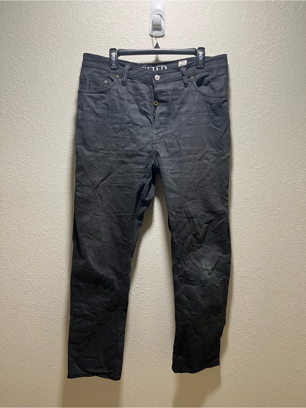 Fitted Underground Raw Selvedge Denim in Gunmetal - fits 36/38